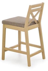Barová stolička Borys Low - dub sonoma / hnedá