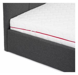 Čalúnená posteľ s úložným priestorom bez matraca 140x200 LINCOLN - sivá 1