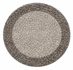 Ayyildiz , Kusový koberec Life Shaggy 1503 taupe kruh, 160x160 (priemer) kruh, hnedá, obývacia izba