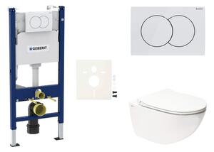 Cenovo zvýhodnený závesný WC set Geberit do ľahkých stien / predstenová montáž + WC SAT Infinitio SIKOGESINFD01