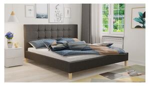 Čalúnená posteľ bez matraca 140x200 cm NEWARK - sivá