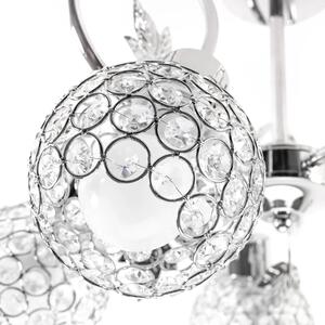 Toolight - Závesná stropná lampa Ball Crystal - chróm - 392183