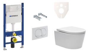 Cenovo zvýhodnený závesný WC set Geberit do ľahkých stien / predstenová montáž + WC SAT Brevis SIKOGES5W0