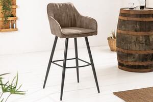 Dizajnová barová stolička Esmeralda vintage taupe