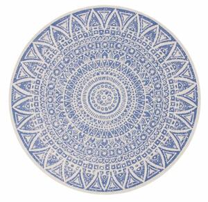 MK Original: Produkty s rodokmenem , Kusový koberec Mojkoberec Original Nora 104162 Blue Creme kruh – na von aj na doma, 100x100 (priemer) kruh, modrá, chodba / predsieň