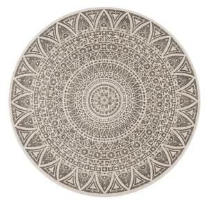 MK Original: Produkty s rodokmenem , Kusový koberec Mojkoberec Original Nora 104160 Grey Creme kruh – na von aj na doma, 140x140 (priemer) kruh, šedá, chodba / predsieň