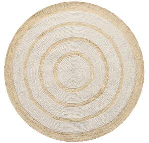 Diamond Carpets India , Ručne viazaný kusový koberec Ellara SM 05 Natural kruh, 120x120 (priemer) kruh, béžová, chodba / predsieň
