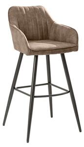 Dizajnová barová stolička Esmeralda vintage taupe