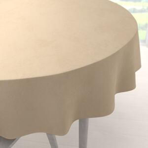 Biante Veľký zamatový okrúhly obrus Velvet Premium SVP-045 Kávovo béžový Ø 150 cm