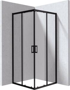 Deante Štvorcový sprchový kút Funkia 80x80 cm - KYC N088P, čierna mat - bez vaničky
