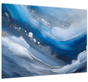 Sklenený obraz - Abstrakcia oceánu (70x50 cm)