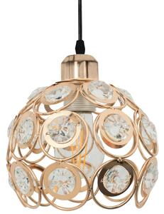 Toolight - Závesná stropná lampa Ball Crystal - zlatá - APP208