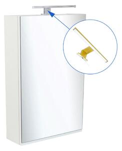 Comodo Zrkadlová skrinka Atica 50 ZS LED-G s osvetlením Any LED 30 G, zlatá