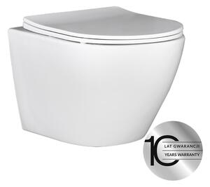 Laveo Závesná WC misa so SoftClose sedadlom Desna - VMD_600S, biela