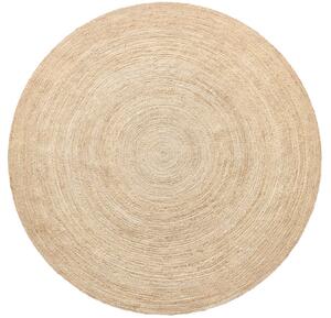 Diamond Carpets India , Ručne viazaný kusový koberec Rhea J-11 Natural kruh, 120x120 (priemer) kruh, béžová, chodba / predsieň