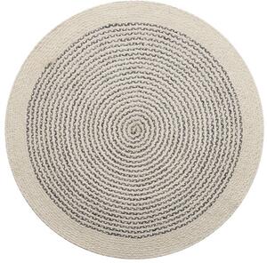 Diamond Carpets India , Ručne viazaný kusový koberec Orba J-49 Natural kruh, 120x120 (priemer) kruh, biela, chodba / predsieň