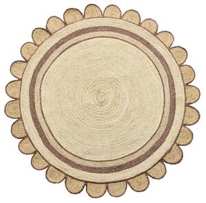Diamond Carpets India , Ručne viazaný kusový koberec Nora J 30 Natural kruh, 120x120 (priemer) kruh, béžová, chodba / predsieň