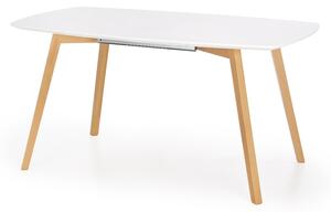 Rozkladací jedálenský stôl Kajetan 150/200 - biela / dub medový