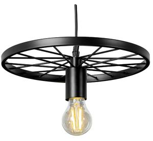 Toolight - Závesná stropná lampa Circle Industrial - čierna - APP212-1CP
