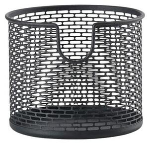 Čierny kovový úložný košík Zone Inu, ø 10 cm