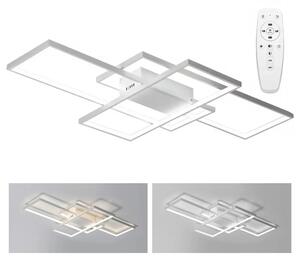 Toolight - Závesná stropná lampa Domino LED s diaľkovým ovládaním - biela - APP660