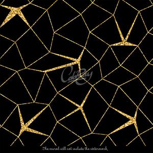Fototapeta Zlatá mozaika v čiernej farbe Samolepící 250x250cm
