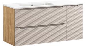 Comad Kúpeľňová skrinka s keramickým umývadlom Ocean Beige 120 cm - béžová