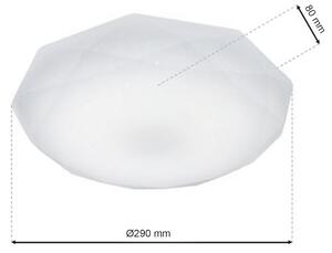 Stropné LED svietidlo Hex, 1x LED 12w, 4000k, (fi 29 cm), w