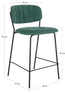 Dizajnová barová stolička Rosalie zelená