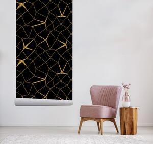 Fototapeta Zlatá mozaika v čiernej farbe Samolepící 250x250cm