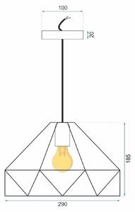 Toolight - Závesná stropná lampa Industry - biela - APP237-1CP