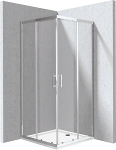 Deante Štvorcový sprchový kút Funkia Evo 80x80 cm - KYCP0088P, chróm + sprchová vanička biela