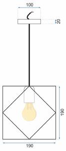 Toolight - Závesná stropná lampa Industry - čierna - APP287-1CP