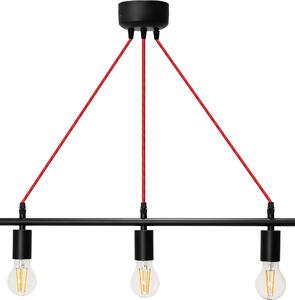 Toolight - Závesná stropná lampa Line - čierna - APP420-3CP