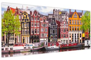 Obraz - Amsterdam, tanečné domy (120x50 cm)