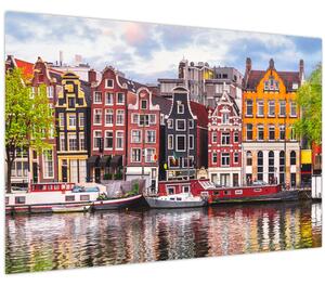 Obraz - Amsterdam, tanečné domy (90x60 cm)