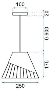Toolight - Závesná stropná lampa Loft - šedá - APP229-1CP