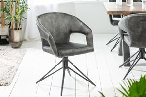 Dizajnová otočná stolička Age tmavozelený zamat
