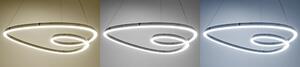 Toolight - Závesná stropná lampa Loop LED s diaľkovým ovládaním - chróm - APP798-CP