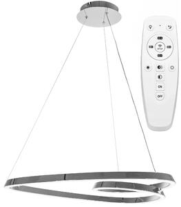 Toolight - Závesná stropná lampa Loop LED s diaľkovým ovládaním - chróm - APP798-CP