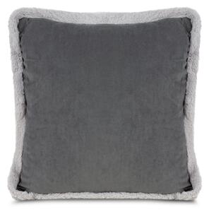 VIANOČNÁ DEKORAČNÁ OBLIEČKA NA VANKÚŠ BOW 1KS 45X45 CM TMAVOSIVÁ