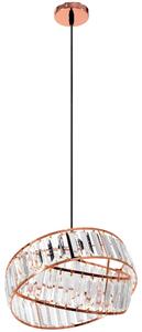 Toolight - Závesná stropná lampa Organ - čierna/ružovo zlatá - APP1105-1CP