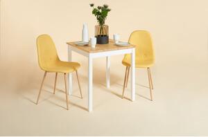 Jedálenský stôl z borovicového dreva s bielou konštrukciou Essentials Sydney, 70 x 70 cm