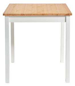 Jedálenský stôl z borovicového dreva s bielou konštrukciou Essentials Sydney, 70 x 70 cm