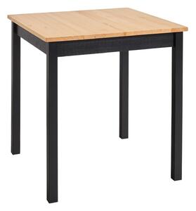 Jedálenský stôl z borovicového dreva s čiernou konštrukciou Essentials Sydney, 70 x 70 cm