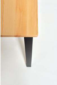Jedálenský stôl z borovicového dreva s čiernou konštrukciou Essentials Sydney, 70 x 70 cm