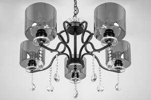 Toolight - Závesná stropná lampa Pure - čierna - APP958-5CP