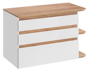 Comad Kúpeľňová skrinka pod umývadlo Platinum 90 biela/zlatý dub craft