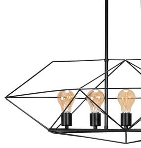 Toolight - Závesná stropná lampa Reno - čierna - APP1037-5CP