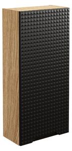 Comad Kúpeľňová skrinka závesná horná Luxor Black 35 čierna/dub olejovaný